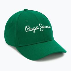 Czapka z daszkiem Pepe Jeans Mallon Cap. Zielone czapki z daszkiem Pepe Jeans, bez wzorów, z jeansu. Za 119.99 zł.