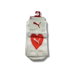 Puma Skarpety Heart Quarter 2-Pack 93877201. Białe skarpetki Puma, bez wzorów. Za 59.99 zł.
