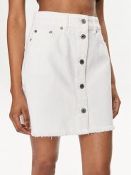 MICHAEL Michael Kors Spódnica jeansowa MS470CO80V Biały Slim Fit. Białe spódnice MICHAEL Michael Kors, bez wzorów, z bawełny, mini. Za 589.99 zł.