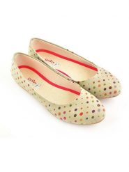 Goby Baleriny w kolorze kremowym ze wzorem rozmiar: 40. Brązowe baleriny Goby, bez wzorów, z materiału, bez obcasa, bez zapięcia. Za 152.26 zł.