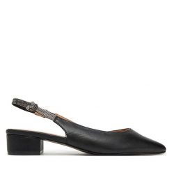 Czółenka Sergio Bardi. Czarne czółenka Sergio Bardi, bez wzorów, bez obcasa, bez zapięcia. Za 299.99 zł.