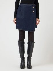 YAS Spódnica dżinsowa "Lisana" w kolorze granatowym rozmiar: 42. Niebieskie spódnice YAS, bez wzorów, z bawełny, mini. Za 141.19 zł.