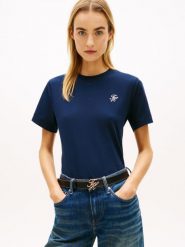 Tommy Hilfiger Koszulka Kobiety Bawełna niebieski, XS. Niebieskie t-shirty sportowe Tommy Hilfiger, xs, bez wzorów, z bawełny, bez ramiączek. Za 169.95 zł.
