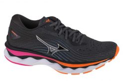 Buty do biegania damskie Mizuno Wave Sky 6. Brązowe buty treningowe Mizuno, bez wzorów, z materiału, przed kostkę, bez zapięcia, do biegania, mizuno wave. Za 898.20 zł.