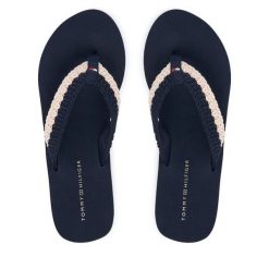 Japonki Tommy Hilfiger. Niebieskie japonki Tommy Hilfiger, bez wzorów. Za 229.99 zł.