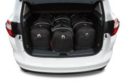 Torby Do Bagażnika Ford C-Max 2010-2019 4Szt Kjust. Czarne torby podróżne KJUST, bez wzorów, z kauczuku. Za 1,227.00 zł.