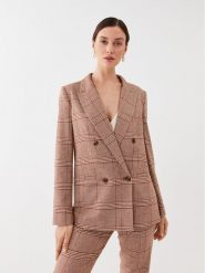 TWINSET Marynarka 232TP2751 Brązowy Regular Fit. Brązowe marynarki i żakiety Twinset, bez wzorów, z wełny, bez ramiączek. Za 1,669.00 zł.