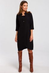 Sukienka marynarka elegancka żakietowa asymetryczna czarna. Czarne marynarki i żakiety Stylove, l, bez wzorów, biznesowe, bez ramiączek. Za 329.00 zł.