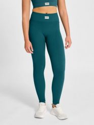 Damskie legginsy bezszwowe prążkowane Hummel Pulse. Zielone legginsy Hummel, bez wzorów, z elastanu. Za 128.00 zł.