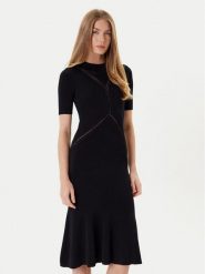 Marciano Guess Sukienka dzianinowa 5YGK53 5876Z Czarny Regular Fit. Czarne sukienki Marciano Guess, z aplikacjami, z dzianiny, bez kołnierzyka, bez ramiączek. Za 739.99 zł.