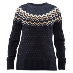 Sweter damski Fjallraven Ovik Knit Sweater - dark navy rozmiar: s. Niebieskie swetry No Name, s, bez wzorów, bez ramiączek. Za 738.99 zł.