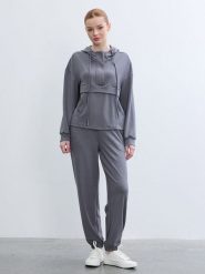 BGN Bluza w kolorze szarym rozmiar: 38. Szare bluzy z kapturem BGN, bez wzorów, z kapturem. Za 125.95 zł.