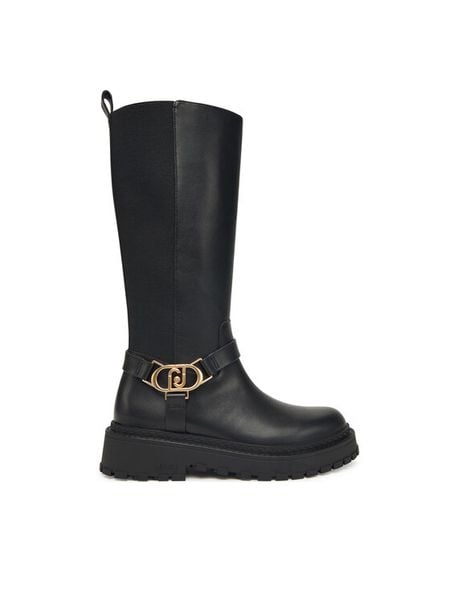 Liu Jo Kozaki Rumi 39 SF5059 PX241 Czarny. Czarne kozaki Liu Jo, bez wzorów, ze skóry, bez obcasa, na płaskiej podeszwie, bez zapięcia. Za 629.99 zł.