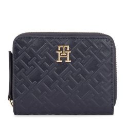 Mały Portfel Damski Tommy Hilfiger. Niebieskie portfele Tommy Hilfiger, bez wzorów. Za 189.99 zł.