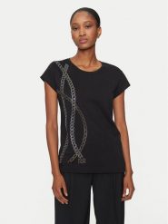 Rinascimento T-Shirt CFC0121232003 Czarny Regular Fit. Czarne t-shirty Rinascimento, s, bez wzorów, z bawełny, bez kołnierzyka, bez ramiączek. Za 139.99 zł.