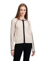 Betty Barclay Kardigan w kolorze kremowo-czarnym rozmiar: 38. Brązowe swetry Betty Barclay, bez wzorów, bez ramiączek. Za 130.99 zł.