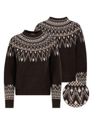 Eight2Nine Sweter w kolorze ciemnobrązowym rozmiar: L. Brązowe swetry Eight2Nine, l, bez wzorów, bez ramiączek. Za 169.95 zł.