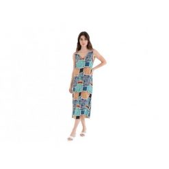 Sukienka plażowa midi rozm. L Bluish L257426 bez rękawów. Szlafroki damskie Massana Homewear, l, z aplikacjami, z materiału, bez ramiączek. Za 283.00 zł.