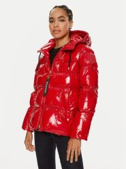 Pinko Kurtka puchowa Eleodoro 101597 A11K Czerwony Regular Fit. Czerwone kurtki Pinko, bez wzorów, z puchu, bez kaptura. Za 1,019.00 zł.