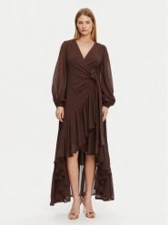Guess Sukienka wieczorowa 5GGK53 7317A Brązowy Regular Fit. Brązowe sukienki Guess, z aplikacjami, z bawełny, wizytowe, bez kołnierzyka, bez ramiączek. Za 1,319.00 zł.