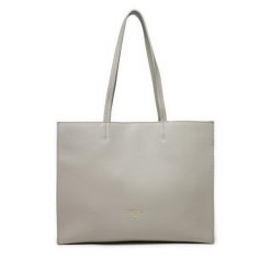 Torebka Patrizia Pepe. Szare shopper bag Patrizia Pepe, bez wzorów, bez dodatków. Za 1,079.00 zł.