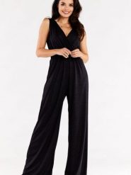 Kombinezon Model A552 Black - awama. Czarne kombinezony Awama, l, bez wzorów, z elastanu, bez kołnierzyka, bez ramiączek. Za 398.95 zł.