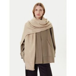 Szal BOSS. Brązowe szaliki i kominy Boss, bez wzorów. Za 379.99 zł.