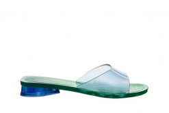 Klapki Melissa The Real Jelly Kim Ad Green Blue 010444, Zielony, Guma. Niebieskie klapki Melissa, bez wzorów, z gumy, eleganckie, bez obcasa, bez zapięcia. W wyprzedaży za 149.00 zł.