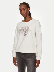 Liu Jo Sport Bluza TF4146 FS090 Biały Regular Fit. Białe bluzy bez kaptura Liu Jo Sport, xs, bez wzorów, z bawełny, bez kaptura. Za 499.99 zł.