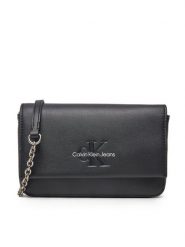 Calvin Klein Jeans Torebka K60K612375 Czarny. Czarne listonoszki Calvin Klein Jeans, bez wzorów, z jeansu, bez dodatków. Za 239.99 zł.