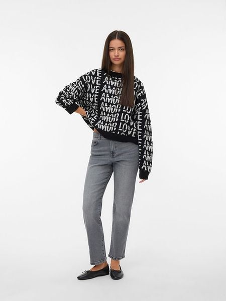 Vero Moda Sweter w kolorze czarnym rozmiar: M. Czarne swetry Vero Moda, m, bez wzorów, z wełny, bez ramiączek. Za 118.56 zł.