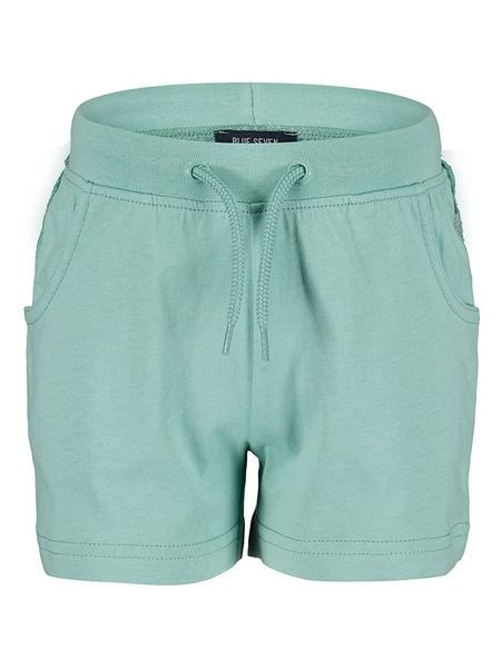 Blue Seven Szorty dresowe w kolorze zielonym rozmiar: 110. Zielone szorty Blue Seven, bez wzorów, z bawełny. Za 32.83 zł.