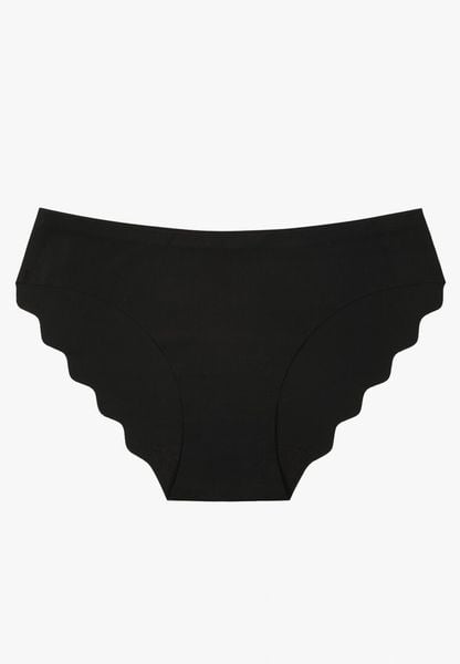 Czarne Majtki Figi o Bezszwowym Wykończeniu Dolitia. Czarne figi Renee, bez wzorów, z jeansu. Za 9.99 zł.