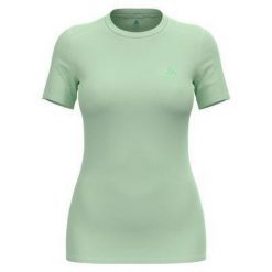 Koszulka damska ODLO Merino 160 BL TOP krótki rękaw 100% wełna merio. Zielone bielizna termoaktywna damska ODLO, bez wzorów, z wełny, bez ramiączek. Za 319.98 zł.