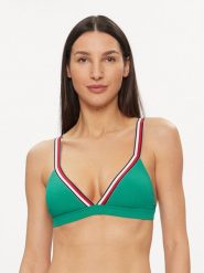 Tommy Hilfiger Góra od bikini UW0UW05290 Zielony. Zielone bikini Tommy Hilfiger, bez wzorów, z syntetyku. Za 169.99 zł.