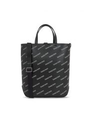 Tommy Jeans Torebka Tjw Must Tote Aov Print AW0AW15646 Czarny. Czarne shopper bag Tommy Jeans, bez wzorów, z jeansu, bez dodatków. Za 249.99 zł.