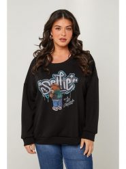 Curvy Lady Sweter w kolorze czarnym rozmiar: 48/50. Czarne swetry Curvy Lady, bez wzorów, klasyczne, bez ramiączek. Za 118.84 zł.