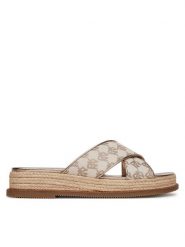 DKNY Espadryle K1564874 Beżowy. Brązowe espadryle DKNY, bez wzorów, z materiału, bez obcasa. Za 339.99 zł.