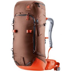Plecak skiturowy Deuter Freescape Pro 40+ - umbra/papaya. Brązowe plecaki Deuter, bez wzorów, bez dodatków. Za 828.99 zł.