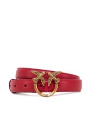 PINKO Pasek Damski Love Berry H2 Belt PE 25 PLT01 100143 A0F1 Czerwony. Czerwone paski Pinko, bez wzorów, ze skóry. Za 429.99 zł.