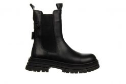 Botki Bayla-161 205 4006 01 Black 161654, Czarny, Skóra naturalna - 36. Czarne botki Bayla, bez wzorów, z gumy, eleganckie, z okrągłym noskiem, za kostkę, bez obcasa, bez zapięcia. W wyprzedaży za 299.00 zł.