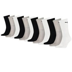 Skarpety sportowe Puma – 12 par – czarno-biało-szare. Czarne skarpetki Puma, bez wzorów, z bawełny. W wyprzedaży za 216.78 zł.