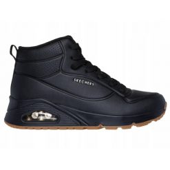 BUTY damskie SKECHERS UNO HIGH wysokie sportowe na jesień. Czarne buty sportowe lifestyle Skechers, na jesień, bez wzorów, sportowe, bez zapięcia, skechers sport. Za 299.99 zł.