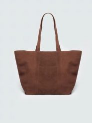 Torebka damska ze skóry naturalnej zamszowej brązowej fegy 804. Brązowe torby na laptopa BIG STAR, bez wzorów, z materiału, matowe. Za 399.99 zł.