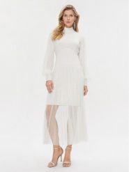 TWINSET Sukienka dzianinowa 232TT3413 Écru Regular Fit. Sukienki Twinset, s, bez wzorów, z dzianiny, bez kołnierzyka, bez ramiączek. Za 1,229.00 zł.