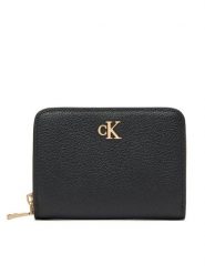Calvin Klein Portfel Minimal Monogrm Lthr Med Flap Zi LV04F1064G Czarny. Czarne portfele Calvin Klein, bez wzorów, ze skóry. Za 209.99 zł.
