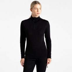 Bluza turystyczna damska Mountain Series Overhead. Czarne bluzy Dare 2b, bez wzorów, z elastanu, bez kaptura, trekkingowe. W wyprzedaży za 169.99 zł.