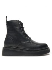 Levi's® Botki Harlow 235881-794-559 Czarny. Czarne botki bez wzorów, ze skóry, bez obcasa, na płaskiej podeszwie, bez zapięcia. Za 279.99 zł.