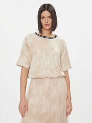 Liu Jo Bluzka TA4060 J4623 Beżowy Regular Fit. Brązowe bluzki Liu Jo, s, bez wzorów, z syntetyku, bez kołnierzyka, bez ramiączek. Za 359.99 zł.