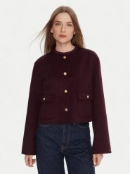 Tommy Hilfiger Kurtka przejściowa WW0WW47446 Bordowy Regular Fit. Czerwone kurtki Tommy Hilfiger, bez wzorów, z syntetyku, bez kaptura. Za 839.99 zł.